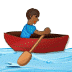 🚣🏾 person rowing boat: medium-dark skin tone display on Samsung